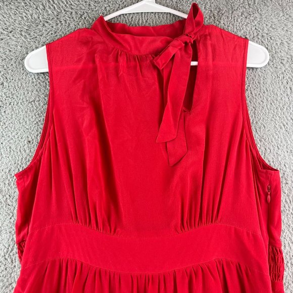 Anthropologie Girls From Savoy 100% Silk Summer Dress Sleeveless size Ten - Picture 3 of 11
